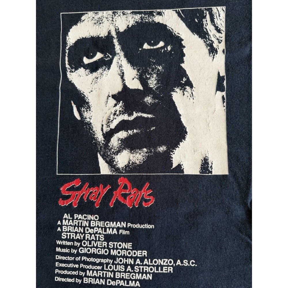 Stray Rats Streetwear Skater Al Pacino Movie Graphic Black T Shirt Medium USA